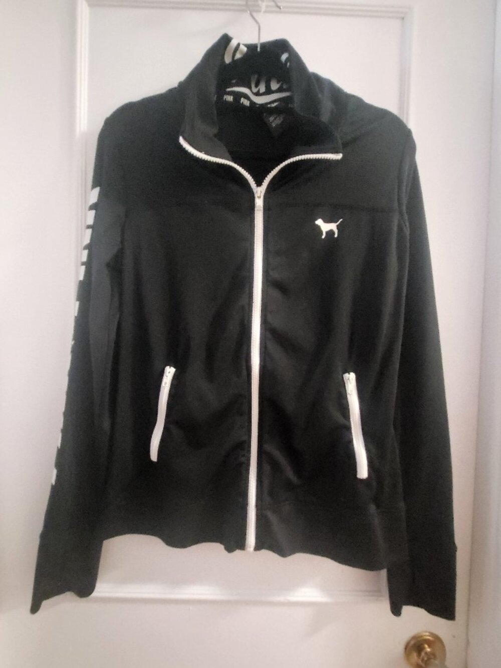 PINK Victoria’s Secret Ultimate Full Zip Track Jacket - Black - Medium